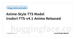 Anime-Style TTS Model Irodori-TTS-v4.1-Anime Released