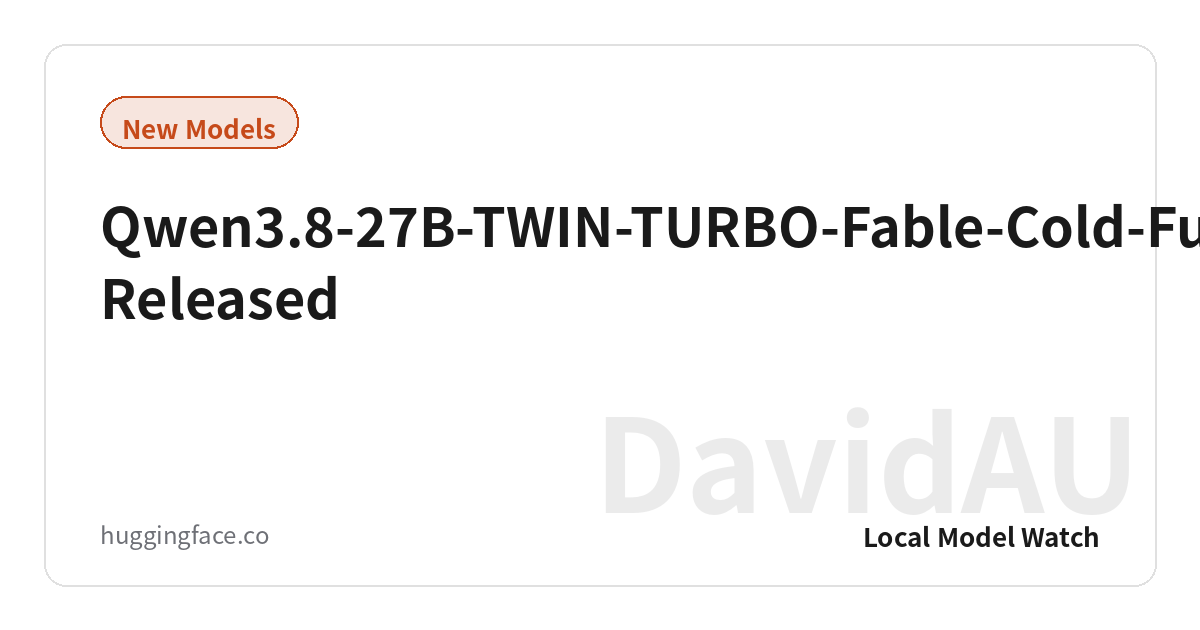 Qwen3.8-27B-TWIN-TURBO-Fable-Cold-Fusion-709-L-GGUF Released