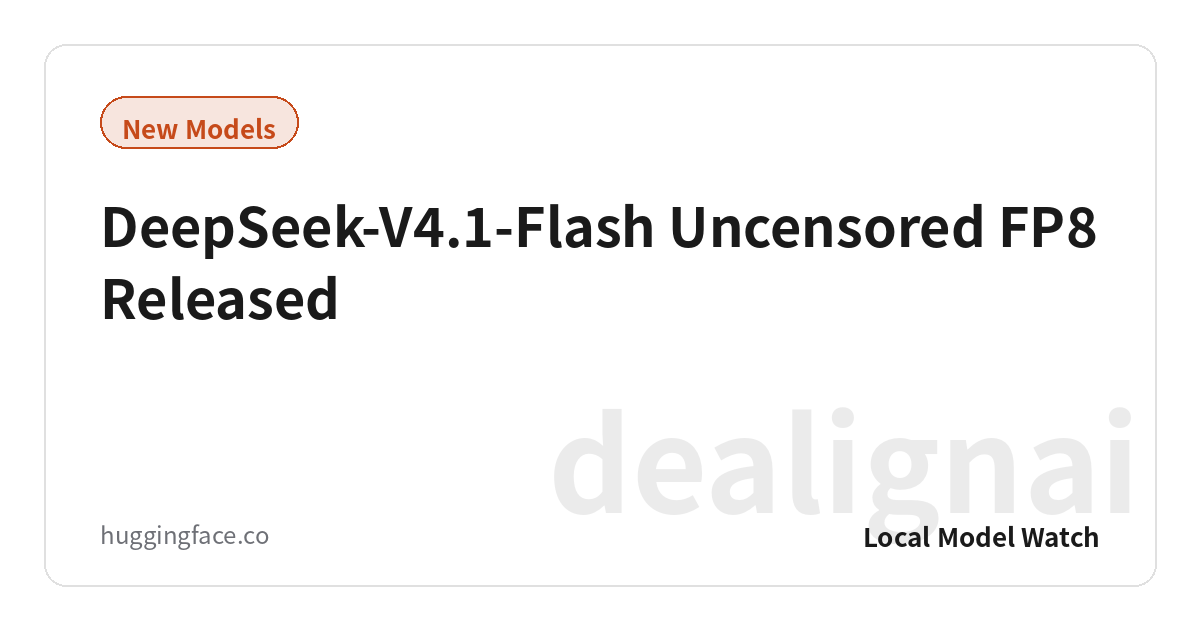 DeepSeek-V4.1-Flash Uncensored FP8 Released
