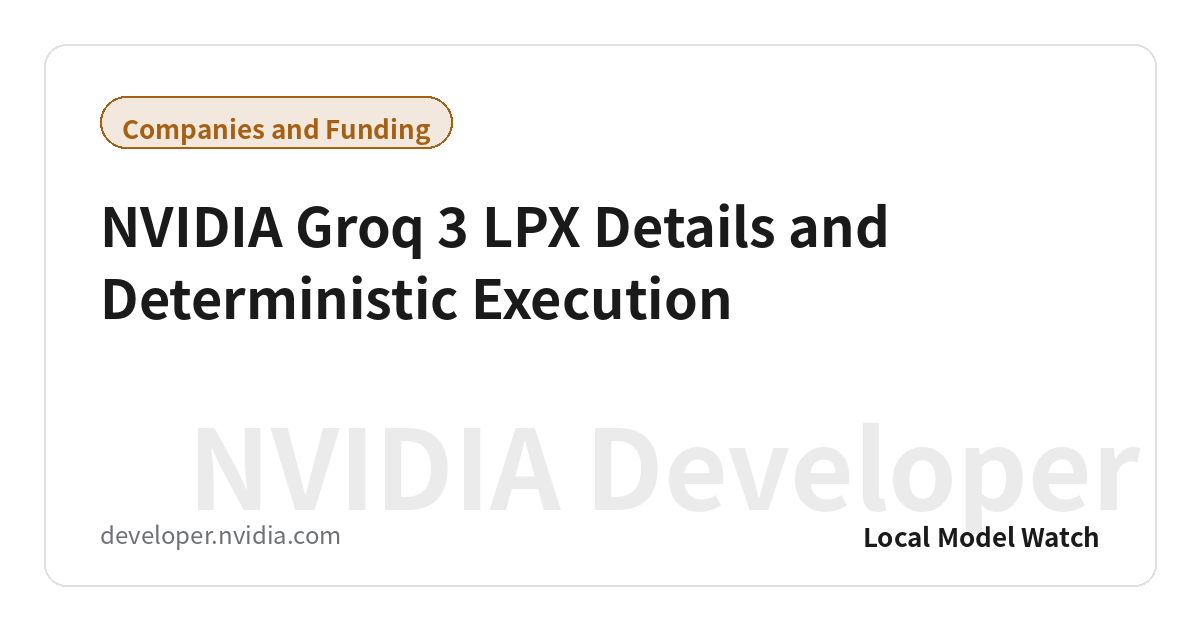 NVIDIA Groq 3 LPX Details and Deterministic Execution