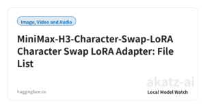 MiniMax-H3-Character-Swap-LoRA Character Swap LoRA Adapter: File List