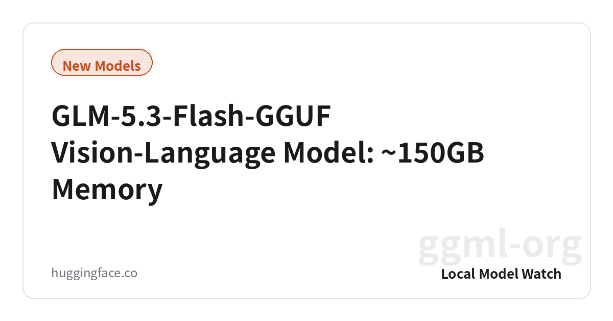 GLM-5.3-Flash-GGUF Vision-Language Model: ~150GB Memory